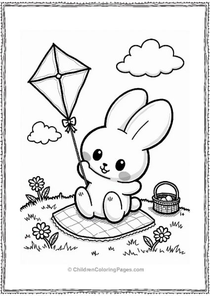 Cinnamoroll Flying A Kite Free PDF Printable