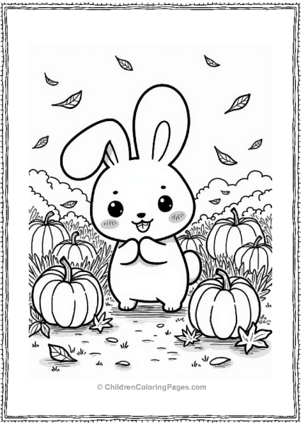 Cinnamoroll Harvest Festival In A Pumpkin Field Free PDF Printable