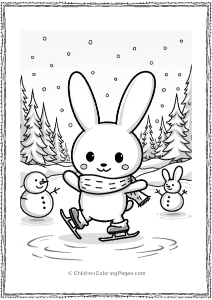 Cinnamoroll Ice Skating In A Winter Wonderland Free PDF Printable