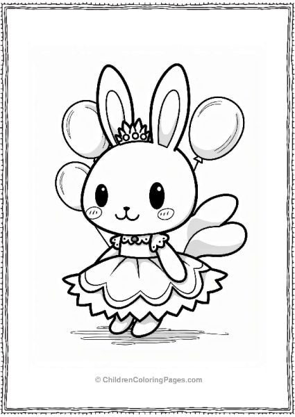 Cinnamoroll In A Fancy Party Dress Free PDF Printable