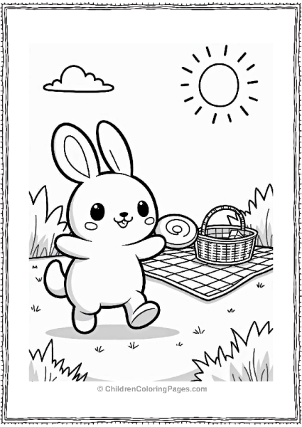 Cinnamoroll Playing Frisbee With Friends Free PDF Printable