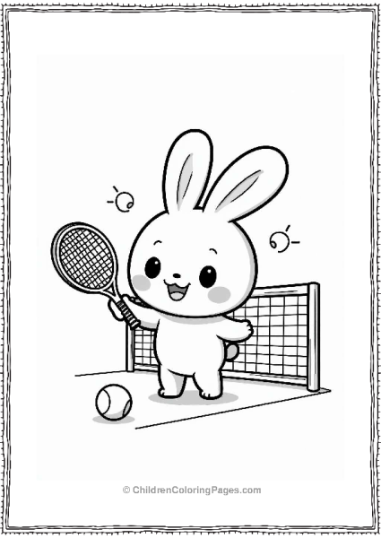 Cinnamoroll Playing Tennis Free PDF Printable