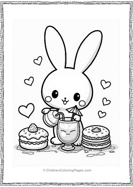 Cinnamoroll Serving Colorful Drinks Free PDF Printable