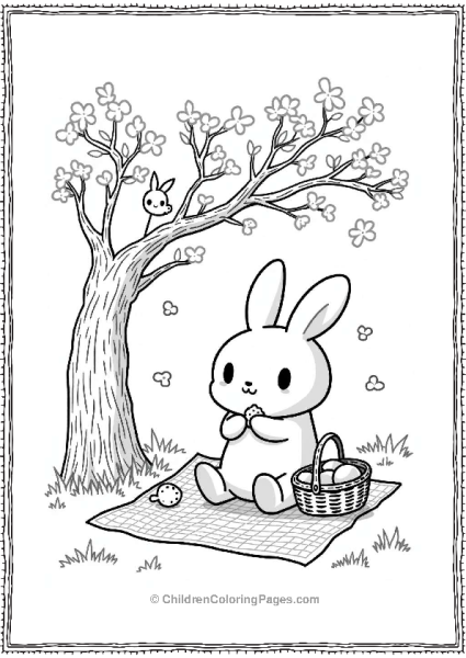 Cinnamoroll’s  Spring Picnic Under Cherry Blossoms Free PDF Printable