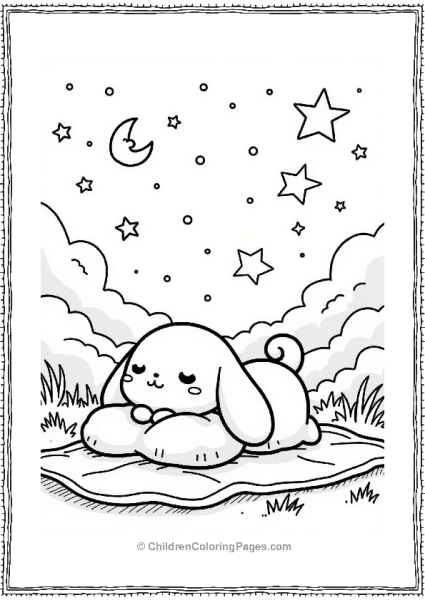 Cinnamoroll Starry Night Sky Free PDF Printable