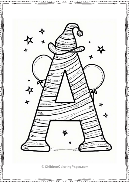 Circus Themed Letter A Free PDF Printable