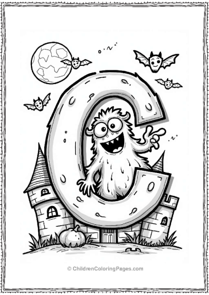 Classic Monster In Spooky Castle Free PDF Printable