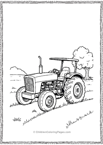 Classic Tractor Parked Free PDF Printable