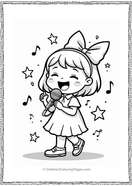 Cocomelon Character Singing With A Microphone Free PDF Printable