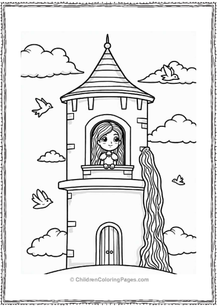 Cocomelon Characters As Rapunzel Free PDF Printable