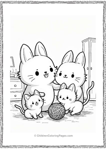 Cocomelon Family With Playful Kittens Free PDF Printable