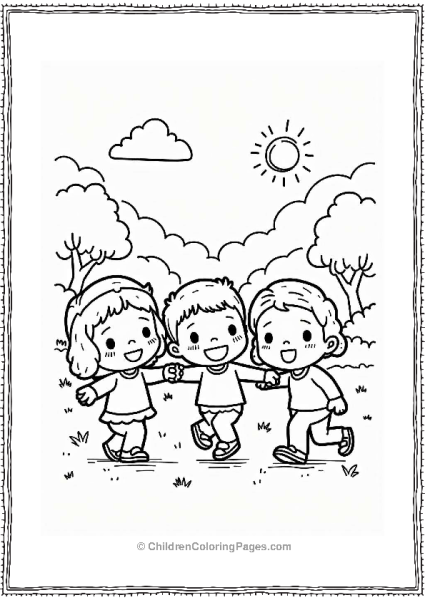 Cocomelon Kids Playing Tag In The Park Free PDF Printable