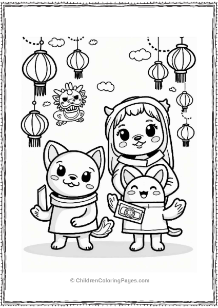 Cocomelon Little Boy And Friends Celebrate Lunar New Year Free PDF Printable