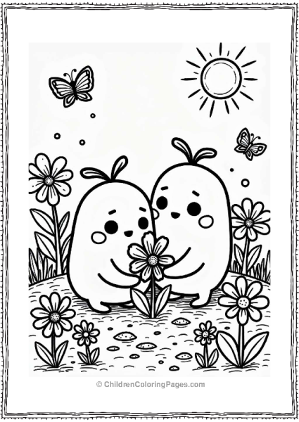 Cocomelon Spring Garden With Butterflies Free PDF Printable