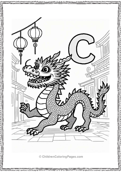 Colorful Chinese Dragon Dance Free PDF Printable