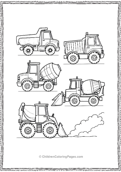 Construction Truck Free PDF Printable