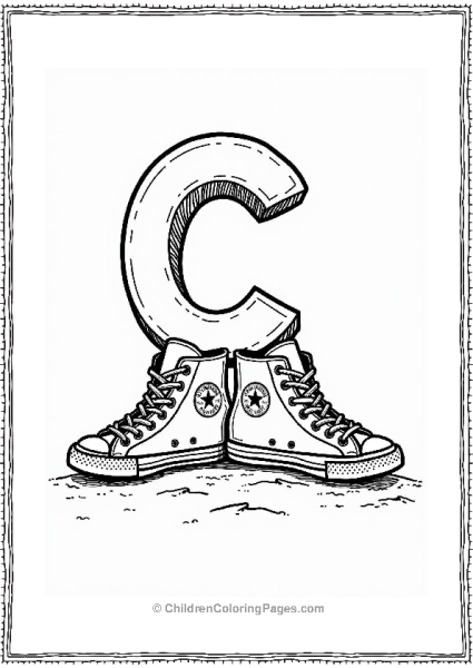 Cool Converse Shoes Coloring Page Free PDF Printable