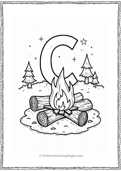 Cozy Campfire Under A Starry Sky Free PDF Printable