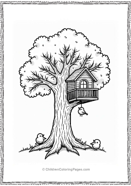 Cozy Treehouse Among Birds Free PDF Printable