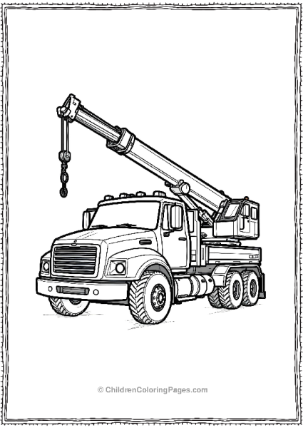 Crane On Truck Free PDF Printable