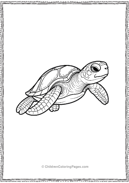 Crush Gliding Through The Ocean Finding Nemo Coloring Page Free PDF Printable