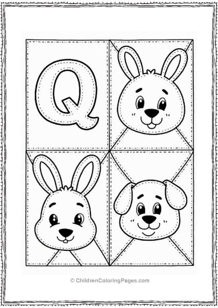 Cuddly Animal Quilt Design Free PDF Printable