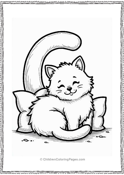 Cuddly Cat In A Cozy Corner Free PDF Printable