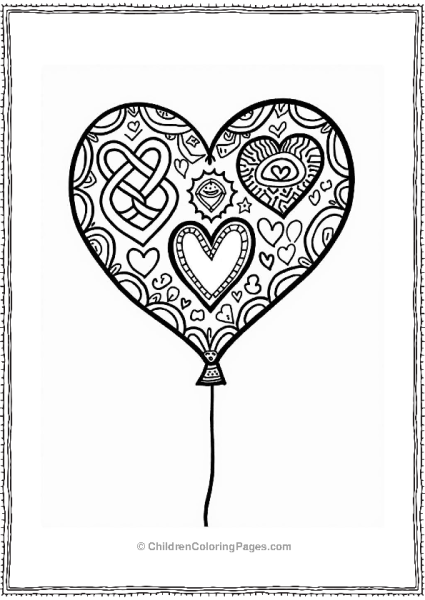 Cultural Love Symbols Heart Valentine’s Balloons Free PDF Printable