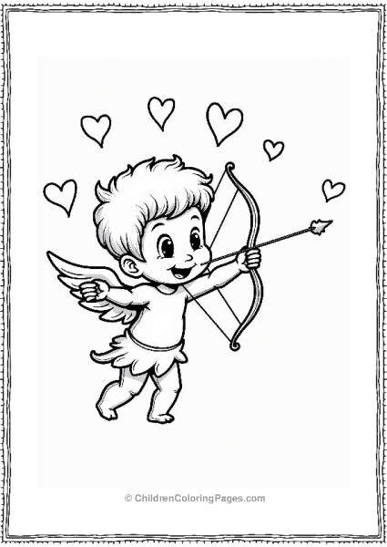 Cupid And Love Hearts Free PDF Printable