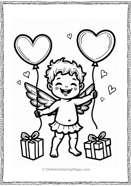 Cupid Celebrating Valentine’s Day Free PDF Printable