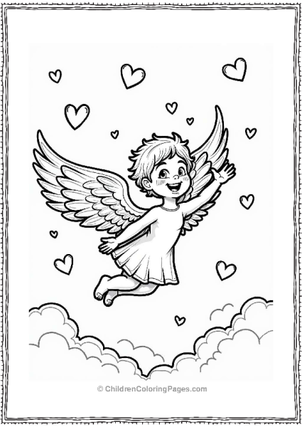 Cupid Gliding Through The Sky Free PDF Printable