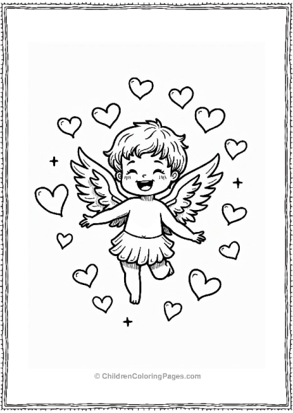 Cupid With Love Notes Free PDF Printable