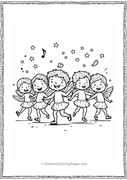 Cupid’s Happy Hearts Conga Line Free PDF Printable