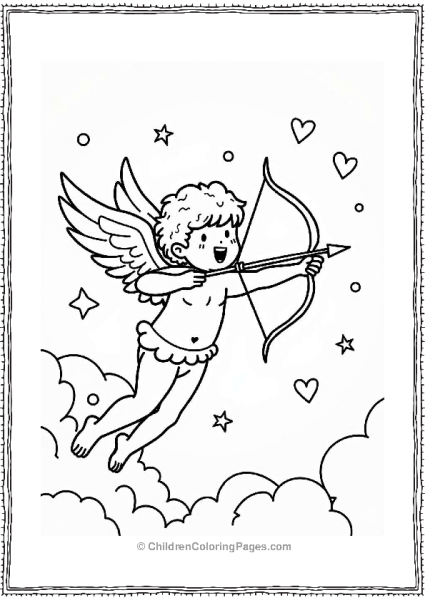 Cupid’s Magical Arrows In A Whimsical Scene Free PDF Printable