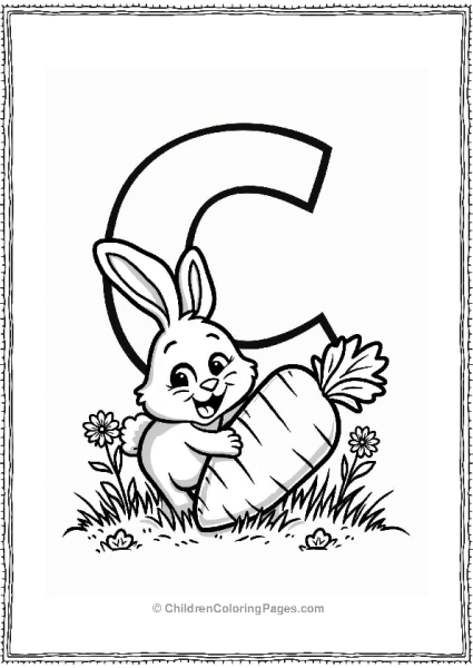 Curious Rabbit In A Garden Free PDF Printable