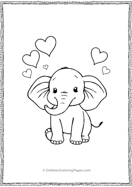 Cute Elephant Free PDF Printable