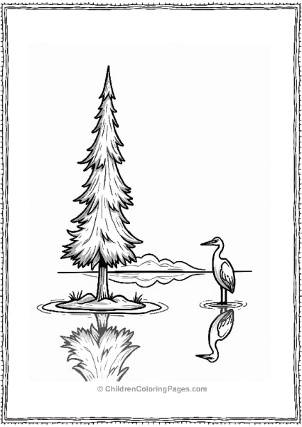 Cypress Tree By The Lake Free PDF Printable