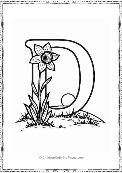 Daffodil In The Meadow Free PDF Printable