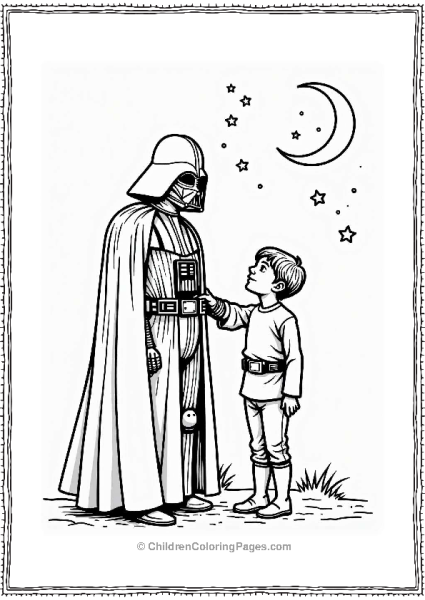 Darth Vader Comforting Young Luke Free PDF Printable