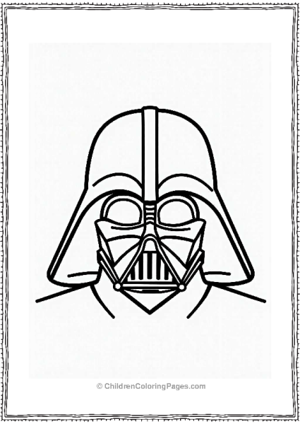 Darth Vader Helmet Coloring Page Free PDF Printable