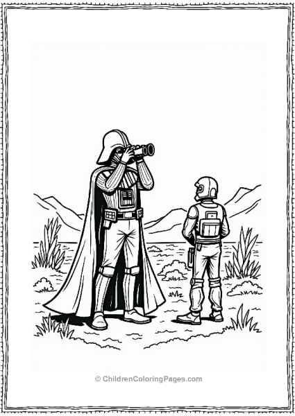 Darth Vader Observing A Bounty Hunter Free PDF Printable