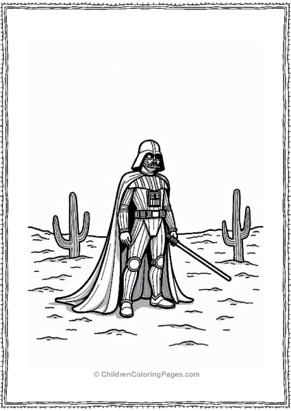 Darth Vader On A Desert Planet Free PDF Printable