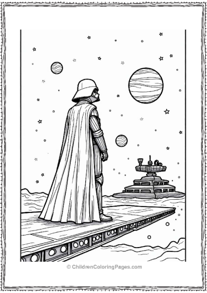 Darth Vader On The Star Destroyer Bridge Free PDF Printable