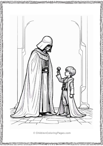 Darth Vader Practicing Force Powers Free PDF Printable