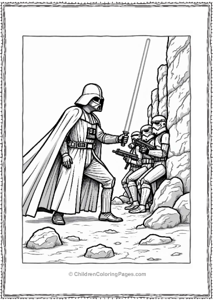 Darth Vader Using The Force Against Rebels Free PDF Printable