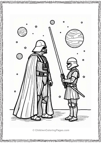 Darth Vader Vs A Jedi Knight Free PDF Printable