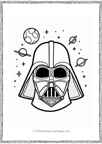 Darth Vader’s Iconic Helmet Close Up Free PDF Printable