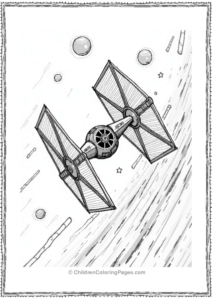 Darth Vader’s TIE Fighter In Action Free PDF Printable