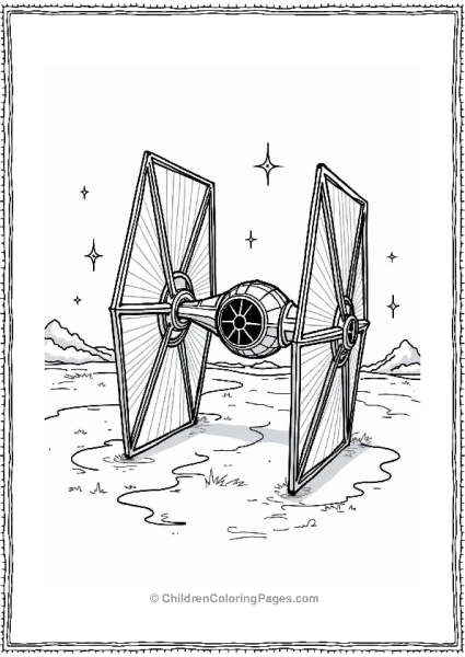 Darth Vader’s TIE Fighter Landing Free PDF Printable