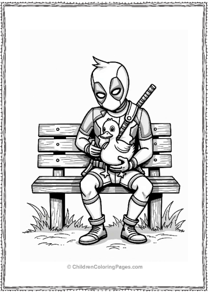 Deadpool And His Pet Duck Free PDF Printable